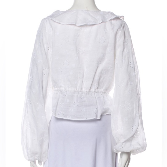 White Frame Eyelet Blouse - Picture 2 of 3